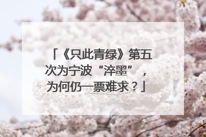 《只此青绿》第五次为宁波“淬墨”，为何仍一票难求？