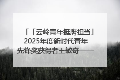 「云岭青年挺膺担当」2025年度新时代青年先锋奖获得者王敏奇——澜沧江上好渔人