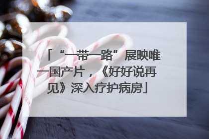 “一带一路”展映唯一国产片，《好好说再见》深入疗护病房