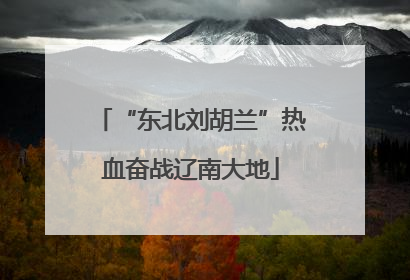 “东北刘胡兰”热血奋战辽南大地