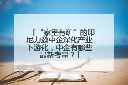 “家里有矿”的印尼力邀中企深化产业下游化，中企有哪些最新考量？