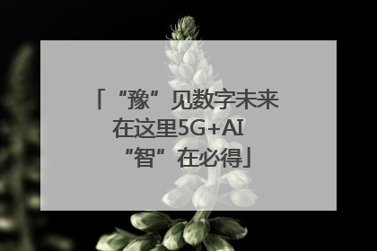 “豫”见数字未来 在这里5G+AI“智”在必得