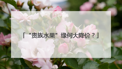 “贵族水果”缘何大降价？