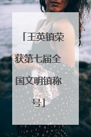 王英镇荣获第七届全国文明镇称号