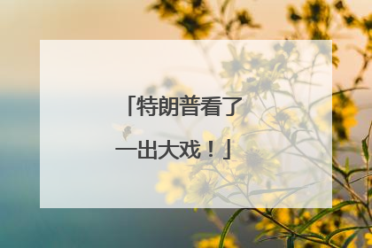 特朗普看了一出大戏！