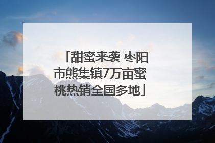 甜蜜来袭 枣阳市熊集镇7万亩蜜桃热销全国多地