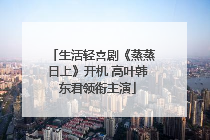 生活轻喜剧《蒸蒸日上》开机 高叶韩东君领衔主演