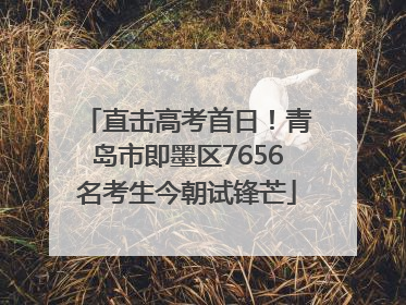 直击高考首日！青岛市即墨区7656名考生今朝试锋芒