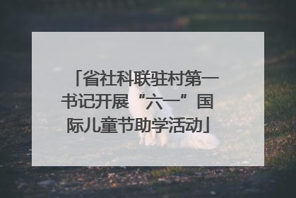 省社科联驻村第一书记开展“六一”国际儿童节助学活动