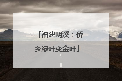福建明溪：侨乡绿叶变金叶