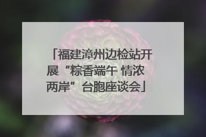 福建漳州边检站开展“粽香端午 情浓两岸”台胞座谈会