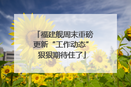 福建舰周末重磅更新“工作动态” 狠狠期待住了