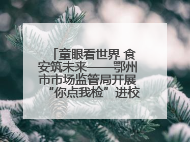 童眼看世界 食安筑未来——鄂州市市场监管局开展“你点我检”进校园六一特别活动