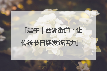 端午｜西湖街道：让传统节日焕发新活力