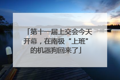 第十一届上交会今天开幕，在南极“上班”的机器狗回来了