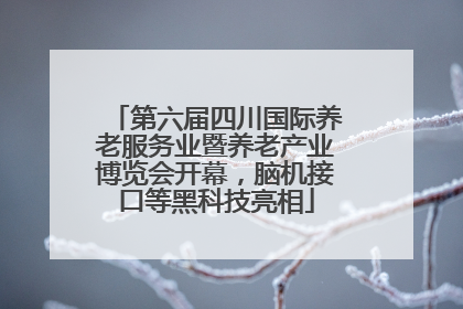 第六届四川国际养老服务业暨养老产业博览会开幕，脑机接口等黑科技亮相