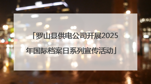 罗山县供电公司开展2025年国际档案日系列宣传活动