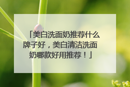 美白洗面奶推荐什么牌子好，美白清洁洗面奶哪款好用推荐！