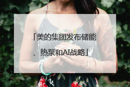 美的集团发布储能、热泵和AI战略