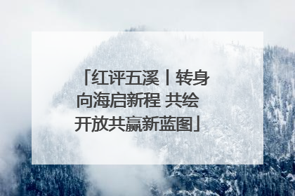 红评五溪丨转身向海启新程 共绘开放共赢新蓝图