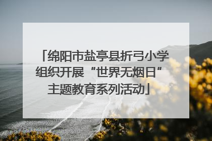 绵阳市盐亭县折弓小学组织开展“世界无烟日”主题教育系列活动