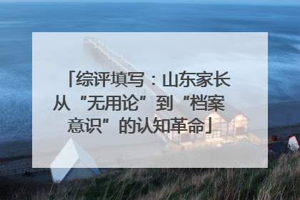 综评填写：山东家长从“无用论”到“档案意识”的认知革命