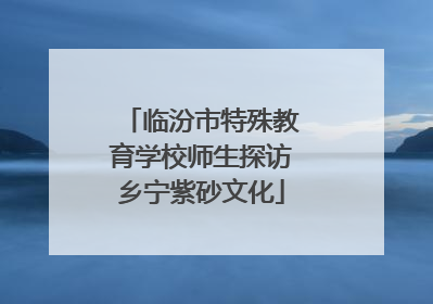 临汾市特殊教育学校师生探访乡宁紫砂文化