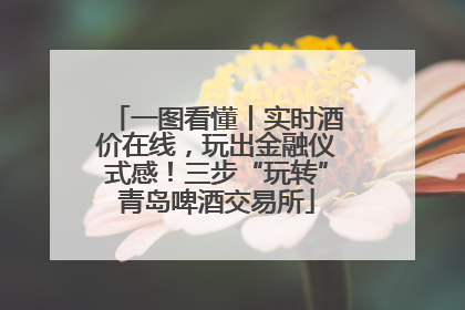 一图看懂丨实时酒价在线，玩出金融仪式感！三步“玩转”青岛啤酒交易所