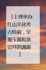 上博举办红山文化考古特展，呈现玉器和龙崇拜的渊源