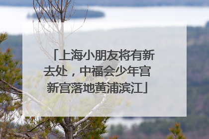 上海小朋友将有新去处，中福会少年宫新宫落地黄浦滨江