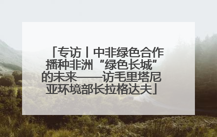 专访丨中非绿色合作播种非洲“绿色长城”的未来——访毛里塔尼亚环境部长拉格达夫