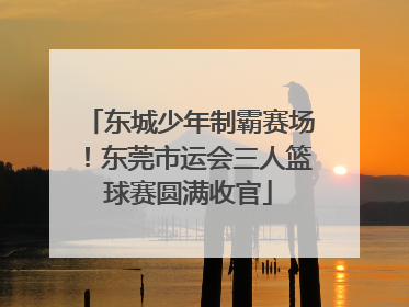 东城少年制霸赛场！东莞市运会三人篮球赛圆满收官