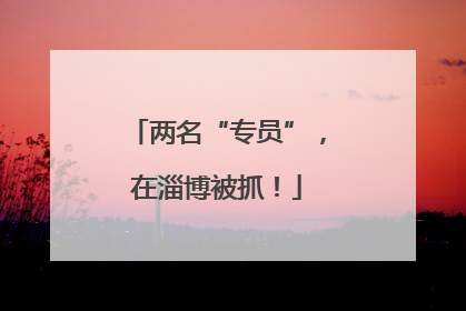 两名“专员”，在淄博被抓！