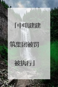 中电建建筑集团被罚被执行