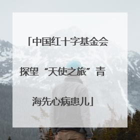 中国红十字基金会探望“天使之旅”青海先心病患儿