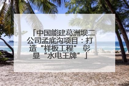 中国能建葛洲坝二公司孟底沟项目：打造“样板工程” 彰显“水电王牌”