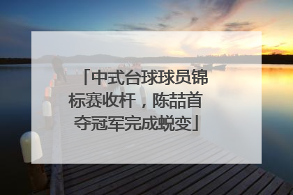中式台球球员锦标赛收杆，陈喆首夺冠军完成蜕变
