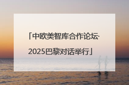 中欧美智库合作论坛·2025巴黎对话举行