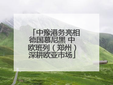 中豫港务亮相德国慕尼黑 中欧班列（郑州）深耕欧亚市场