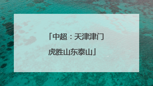 中超：天津津门虎胜山东泰山