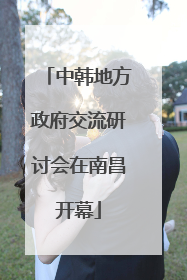 中韩地方政府交流研讨会在南昌开幕