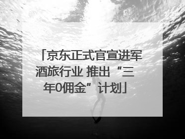 京东正式官宣进军酒旅行业 推出“三年0佣金”计划