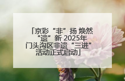 京彩“非”扬 焕然“遗”新 2025年门头沟区非遗“三进”活动正式启动