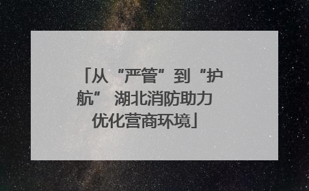 从“严管”到“护航” 湖北消防助力优化营商环境