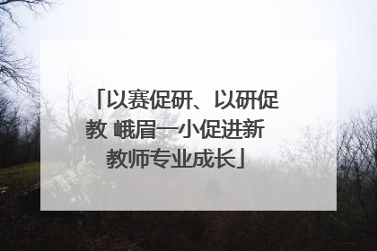 以赛促研、以研促教 峨眉一小促进新教师专业成长