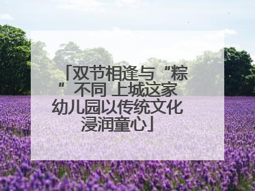 双节相逢与“粽”不同 上城这家幼儿园以传统文化浸润童心