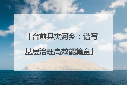 台前县夹河乡：谱写基层治理高效能篇章