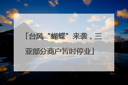 台风“蝴蝶”来袭，三亚部分商户暂时停业