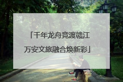 千年龙舟竞渡赣江 万安文旅融合焕新彩