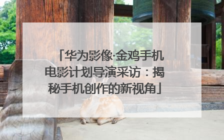 华为影像·金鸡手机电影计划导演采访：揭秘手机创作的新视角